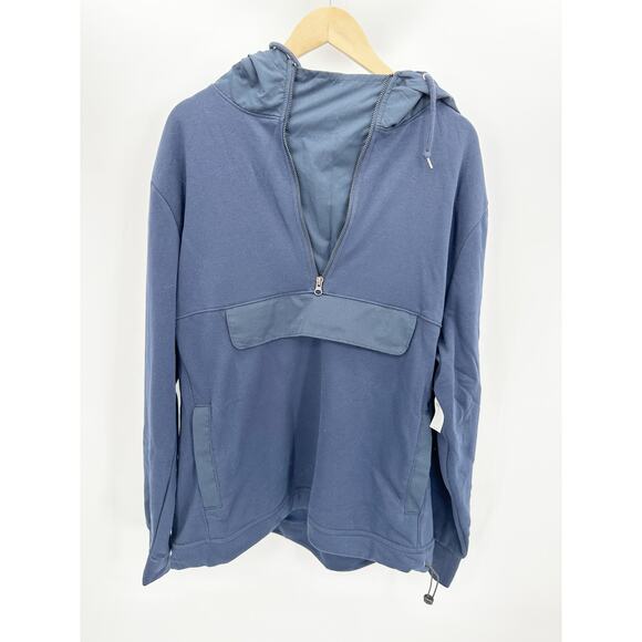 Old Navy Navy Blue Half Zip Long Sleeve Sweatshirt Men's Size XX-Large XXL NWT - Picture 1 of 7